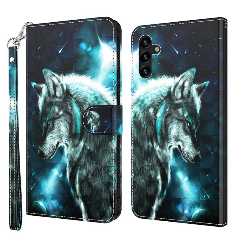 Folio-hoesje Samsung Galaxy A13 5g Telefoonhoesje Majestueuze Wolf