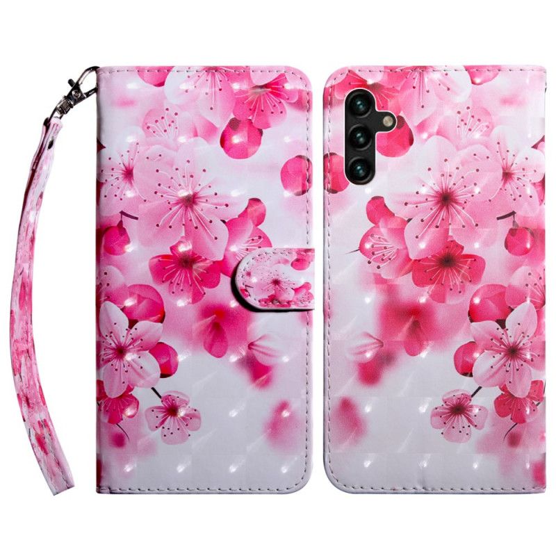 Folio-hoesje Samsung Galaxy A13 5g Telefoonhoesje Roze Bloemen