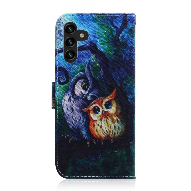 Folio-hoesje Samsung Galaxy A13 5g Telefoonhoesje Schilderij Van Uilen