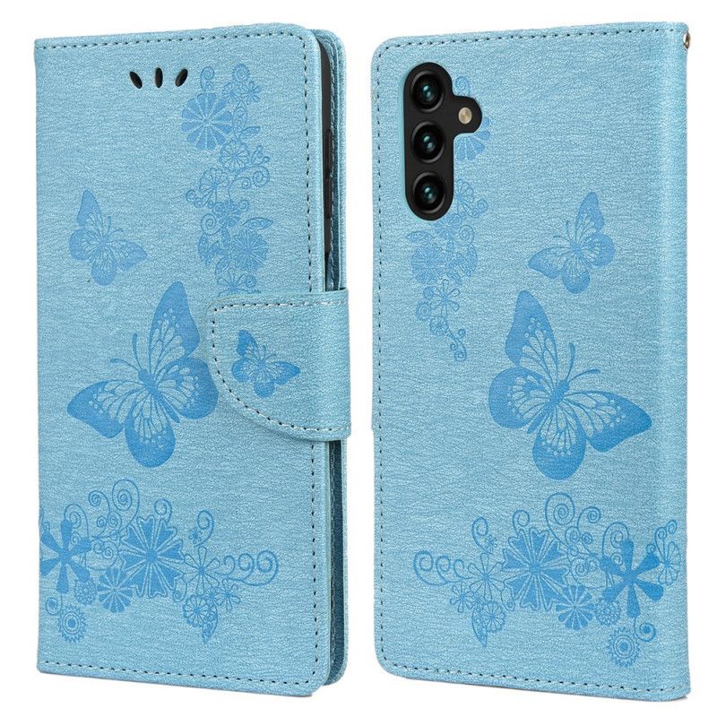 Folio-hoesje Samsung Galaxy A13 5g Telefoonhoesje Splendid Strap Vlinders