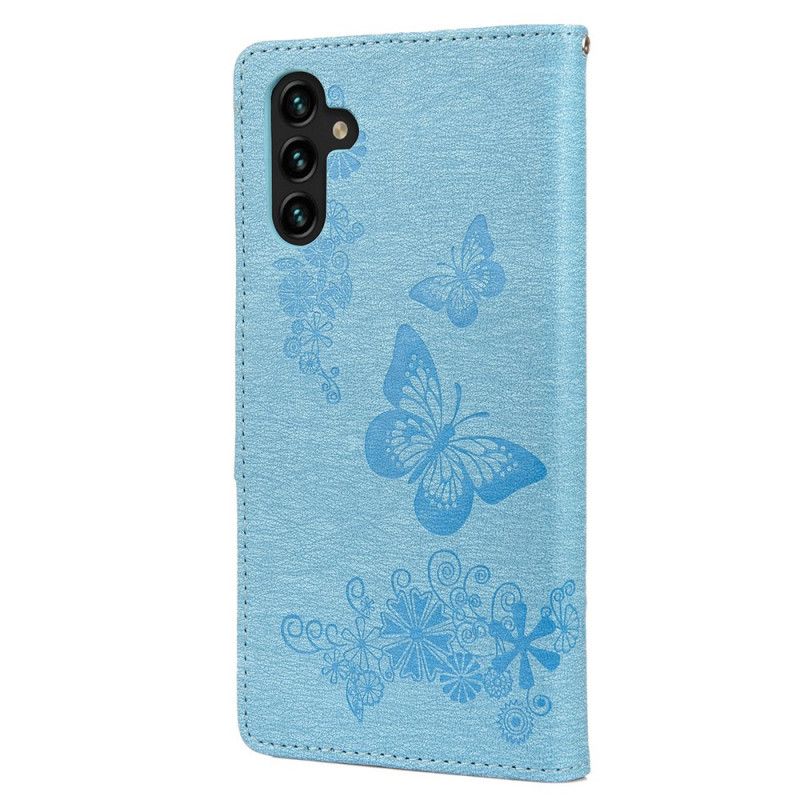 Folio-hoesje Samsung Galaxy A13 5g Telefoonhoesje Splendid Strap Vlinders