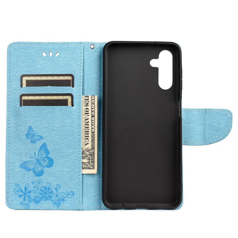 Folio-hoesje Samsung Galaxy A13 5g Telefoonhoesje Splendid Strap Vlinders