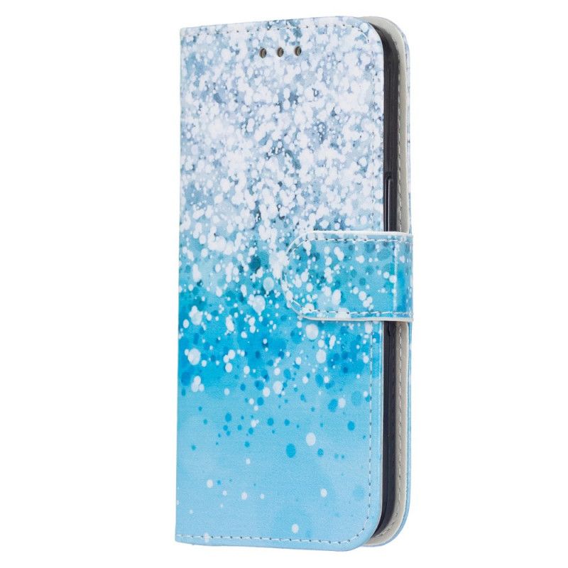 Folio-hoesje Samsung Galaxy A13 5g Telefoonhoesje Verloopblauwe Pailletten