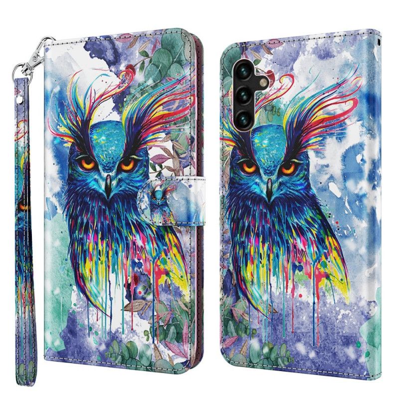 Folio-hoesje Samsung Galaxy A13 5g Telefoonhoesje Vogel Aquarel