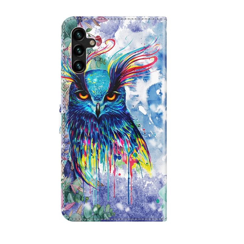 Folio-hoesje Samsung Galaxy A13 5g Telefoonhoesje Vogel Aquarel