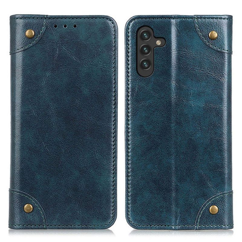 Folio-hoesje Samsung Galaxy A13 5g Vintage Klinknagels Versie Bescherming Hoesje