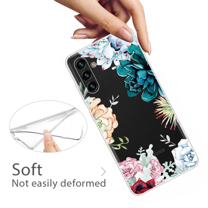 Hoesje Samsung Galaxy A13 5g Aquarel Bloemen Bescherming Hoesje