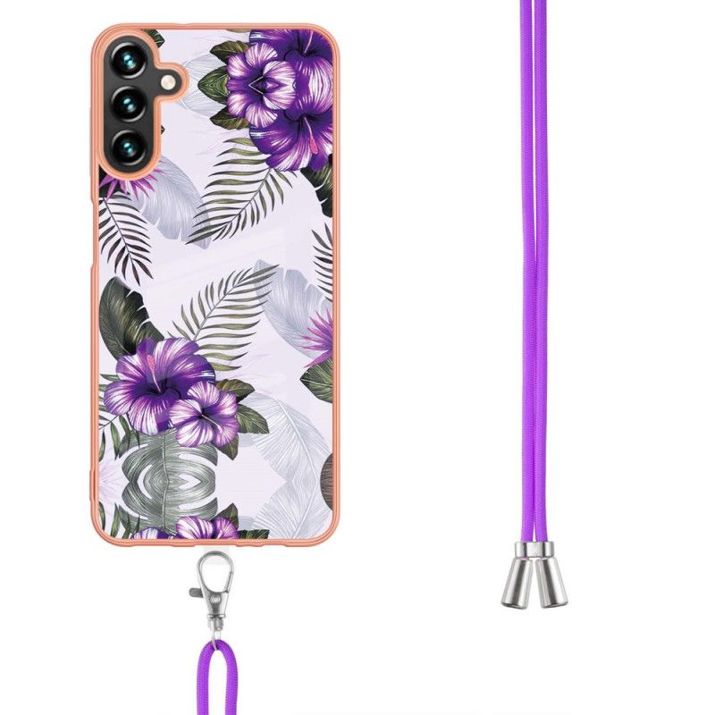 Hoesje Samsung Galaxy A13 5g Bloemen Met Koord