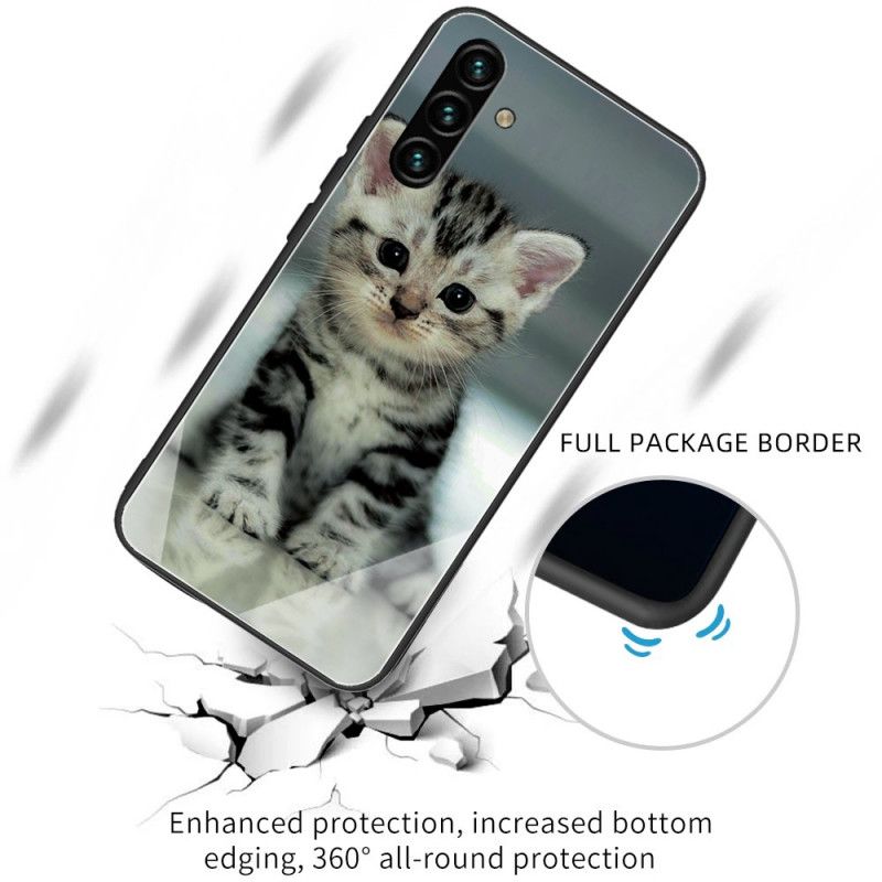 Hoesje Samsung Galaxy A13 5g Kitten Van Gehard Glas