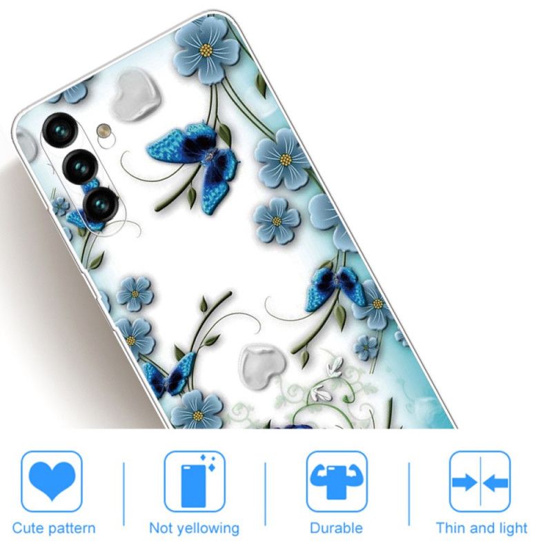 Hoesje Samsung Galaxy A13 5g Retro Vlinders En Bloemen