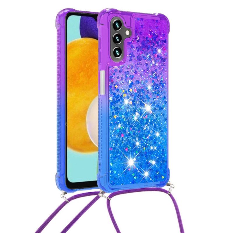 Hoesje Samsung Galaxy A13 5g Siliconen Glitter En Koord