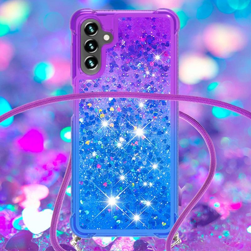 Hoesje Samsung Galaxy A13 5g Siliconen Glitter En Koord