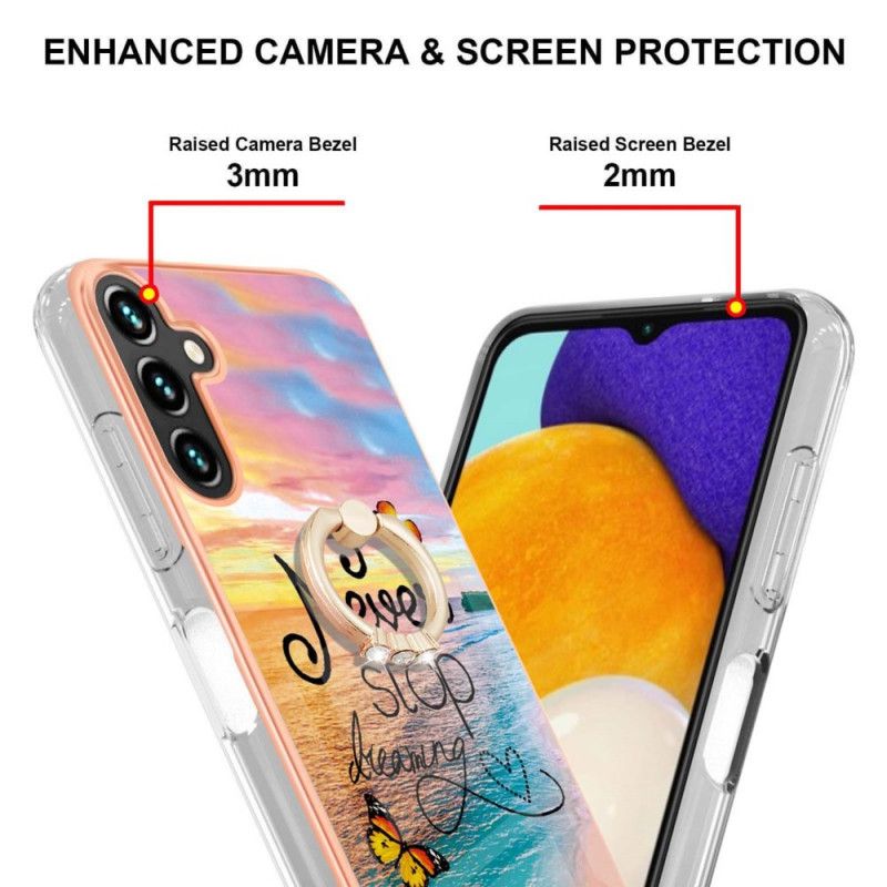 Hoesje Voor Samsung Galaxy A13 5g Ringhouder Stop Nooit Met Dromen