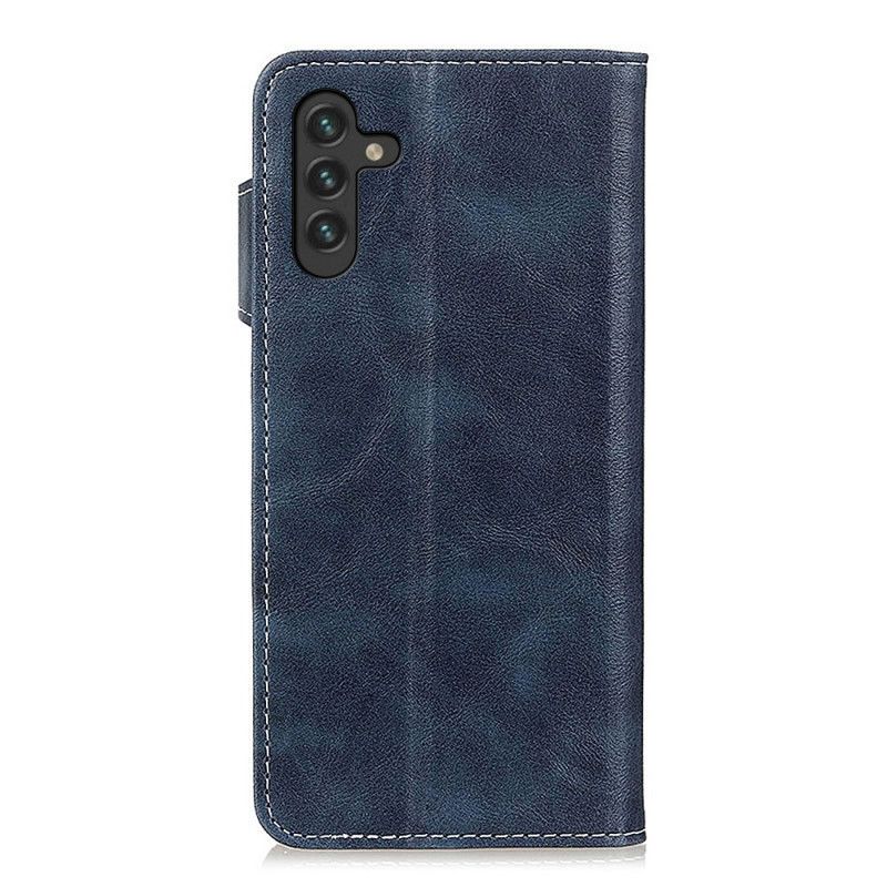 Leren Hoesje Samsung Galaxy A13 5g Artistieke Knoop En Naden Bescherming Hoesje