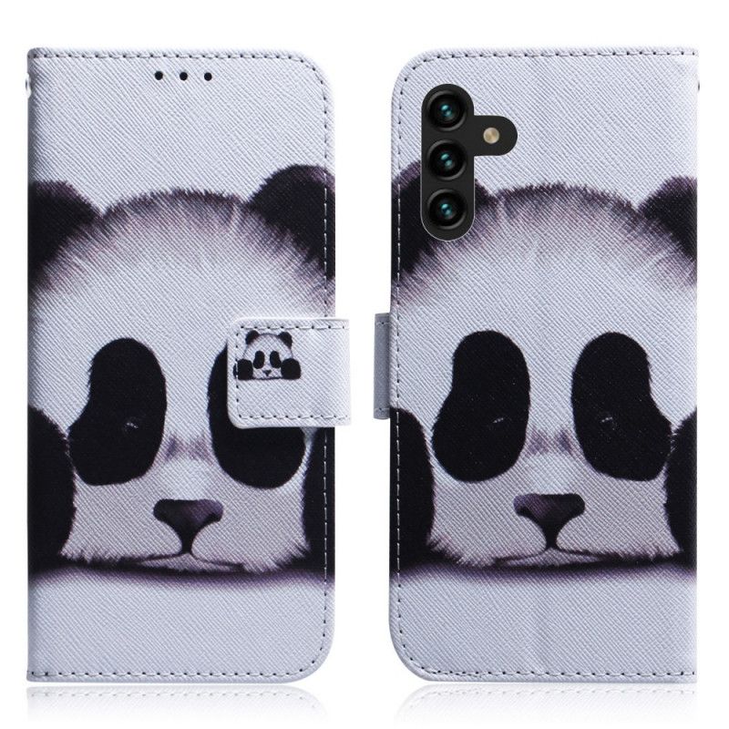 Leren Hoesje Samsung Galaxy A13 5g Panda Gezicht