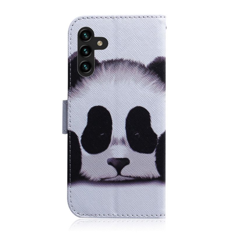 Leren Hoesje Samsung Galaxy A13 5g Panda Gezicht