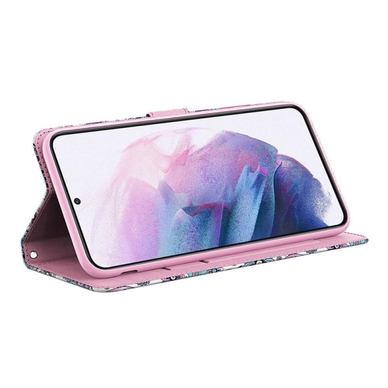 Leren Hoesje Samsung Galaxy A13 5g Roze Boom Bescherming Hoesje