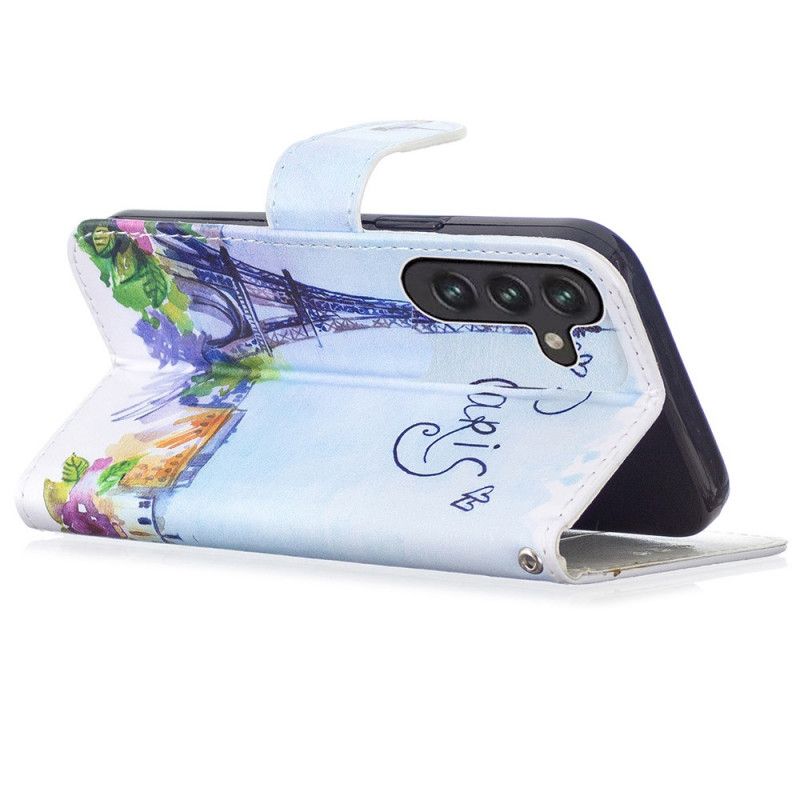 Leren Hoesje Samsung Galaxy A13 5g Schilderij Parijs