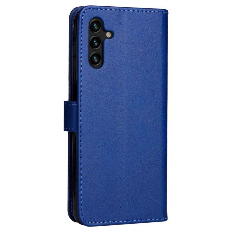 Leren Hoesje Voor Samsung Galaxy A13 5g Effen Kleur Serie Strappy