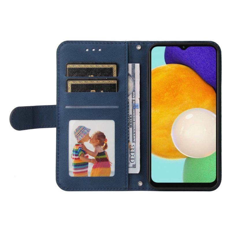 Leren Hoesje Voor Samsung Galaxy A13 5g Imitatie Lederen Klinknagel En Riem