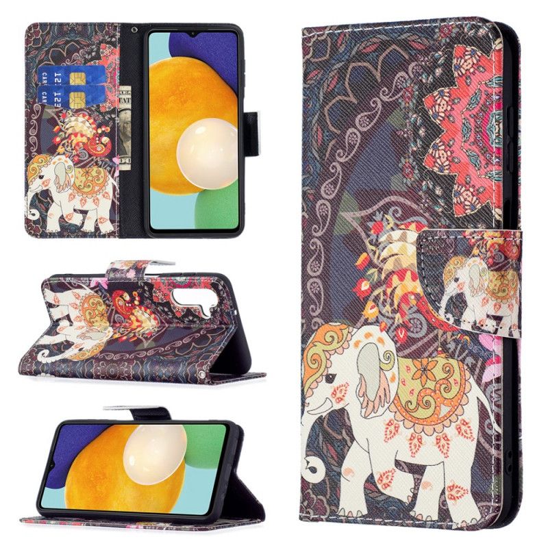 Leren Hoesje Voor Samsung Galaxy A13 5g Indische Olifant