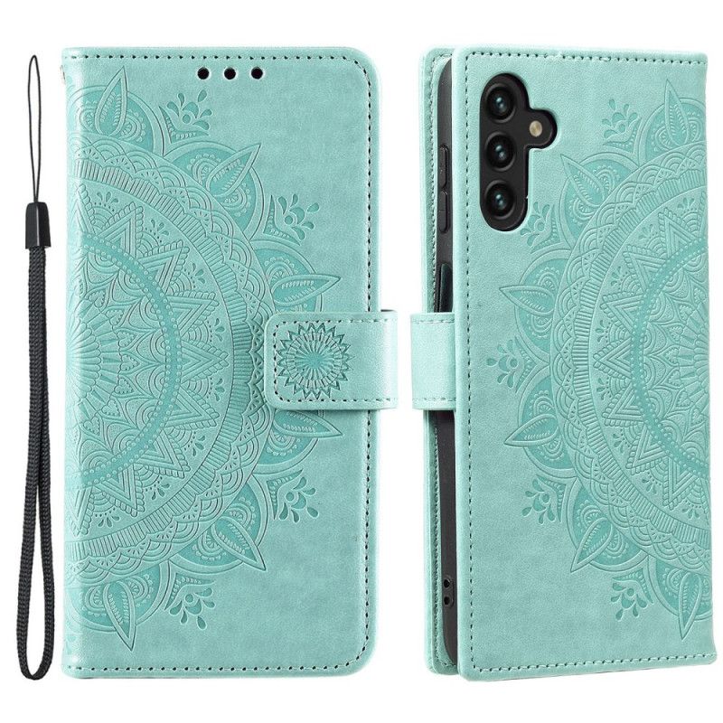 Leren Hoesje Voor Samsung Galaxy A13 5g Mandala Zon