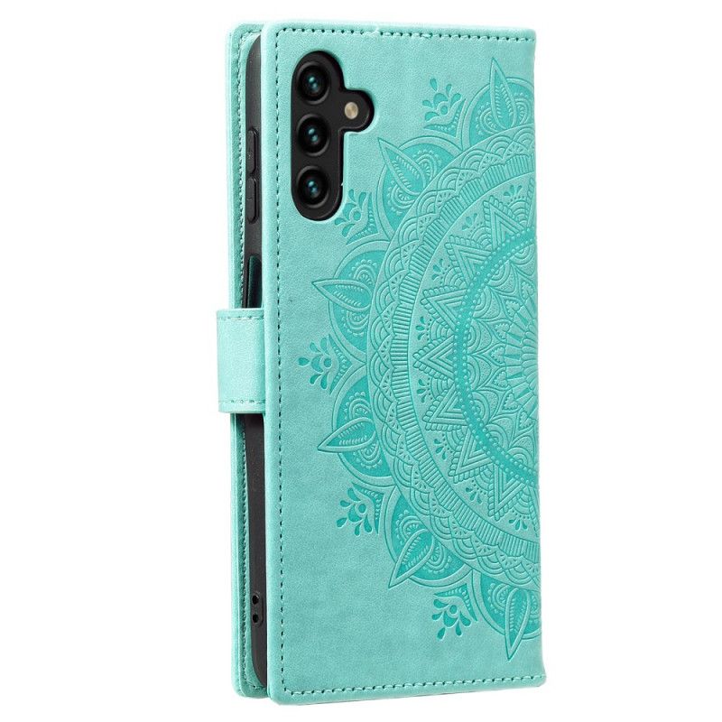 Leren Hoesje Voor Samsung Galaxy A13 5g Mandala Zon