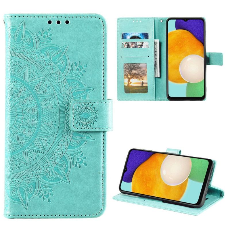 Leren Hoesje Voor Samsung Galaxy A13 5g Mandala Zon