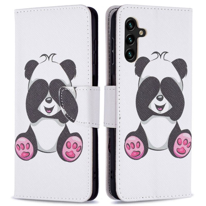 Leren Hoesje Voor Samsung Galaxy A13 5g Panda Plezier