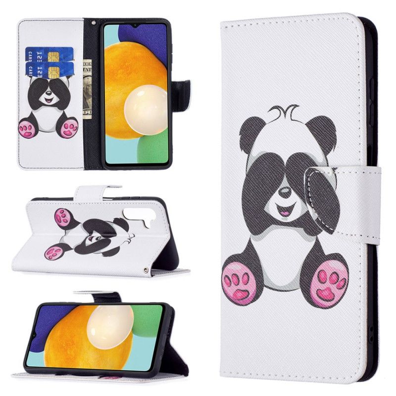 Leren Hoesje Voor Samsung Galaxy A13 5g Panda Plezier