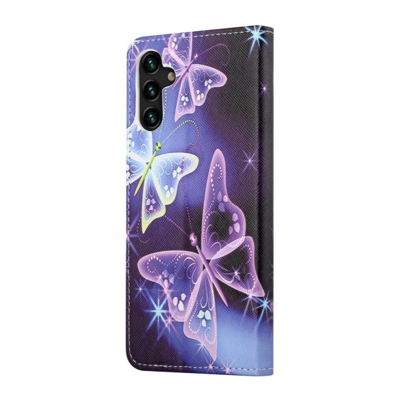 Leren Hoesje Voor Samsung Galaxy A13 5g Soevereine Vlinders