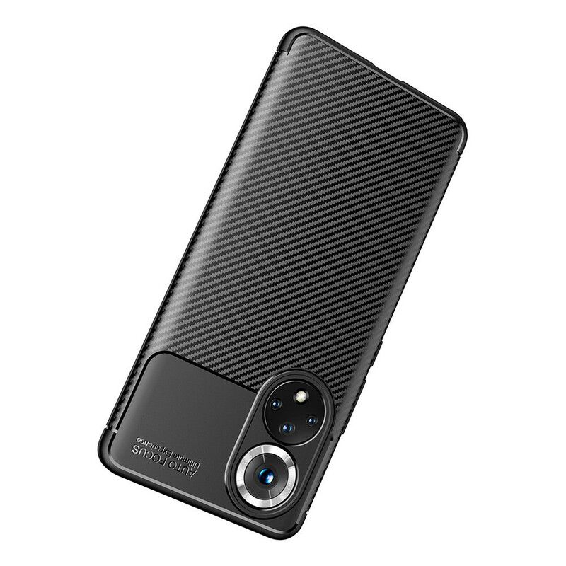 Case Hoesje Huawei Nova 9 / Honor 50 Telefoonhoesje Flexibele Koolstofvezeltextuur