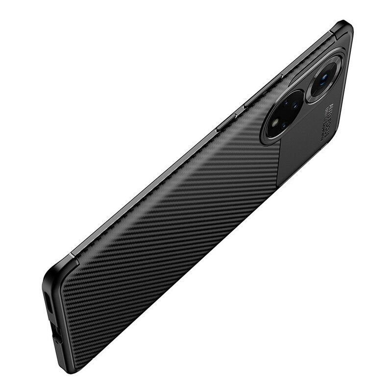 Case Hoesje Huawei Nova 9 / Honor 50 Telefoonhoesje Flexibele Koolstofvezeltextuur