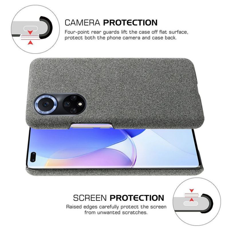 Cover Hoesje Huawei Nova 9 / Honor 50 Telefoonhoesje Stof Textuur Ksq