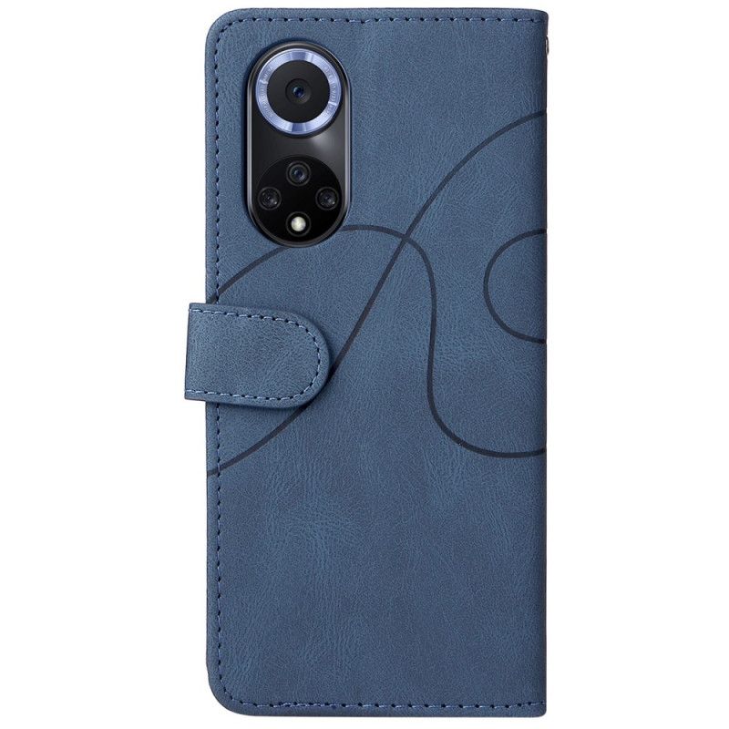 Folio-hoesje Huawei Nova 9 / Honor 50 Telefoonhoesje Signature Tweekleurig Kunstleer