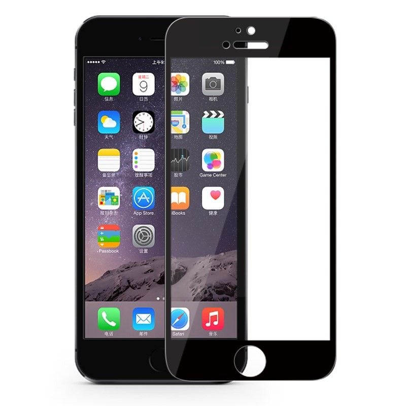 Bescherming Van Gehard Glas Voor Het iPhone 6 / 6S Wit Zwart Scherm