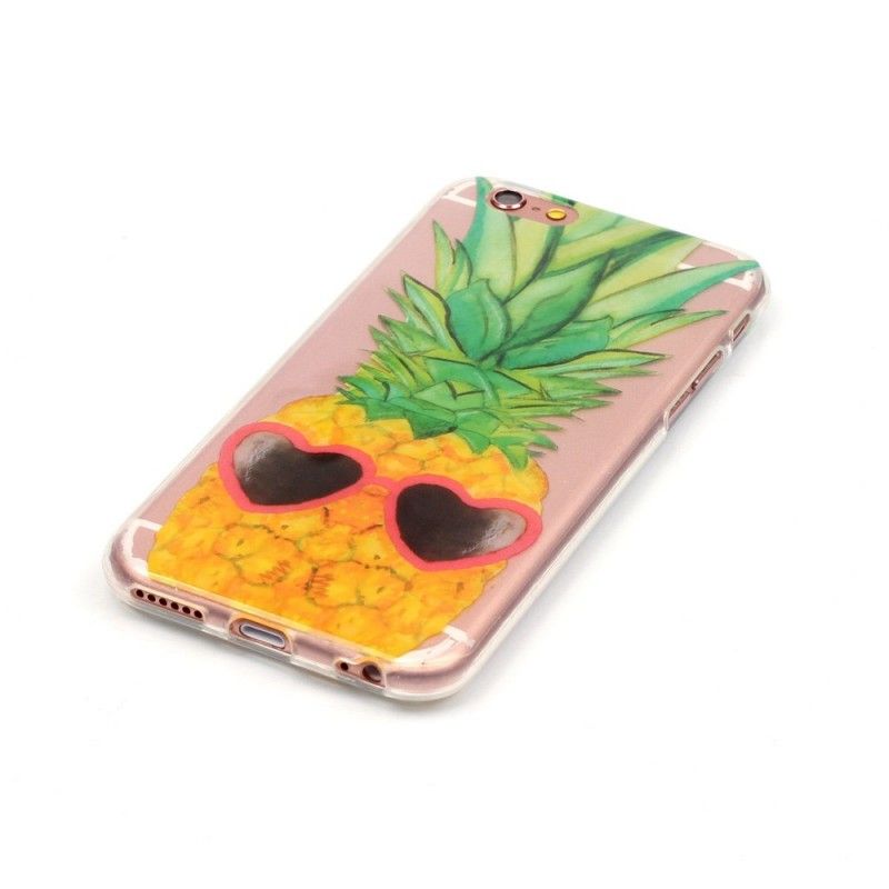 Case Hoesje iPhone 6 / 6S Telefoonhoesje Transparante Incognito Ananas