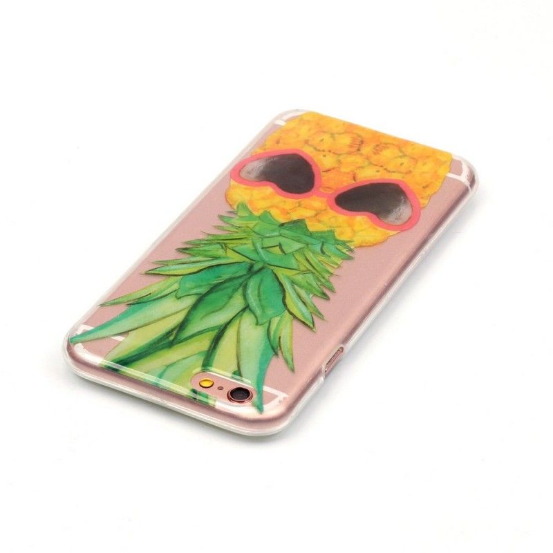 Case Hoesje iPhone 6 / 6S Telefoonhoesje Transparante Incognito Ananas