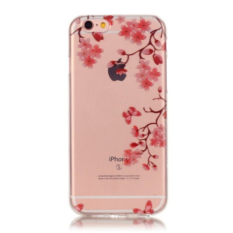 Cover Hoesje iPhone 6 / 6S Telefoonhoesje Transparant Bloeiende Boom