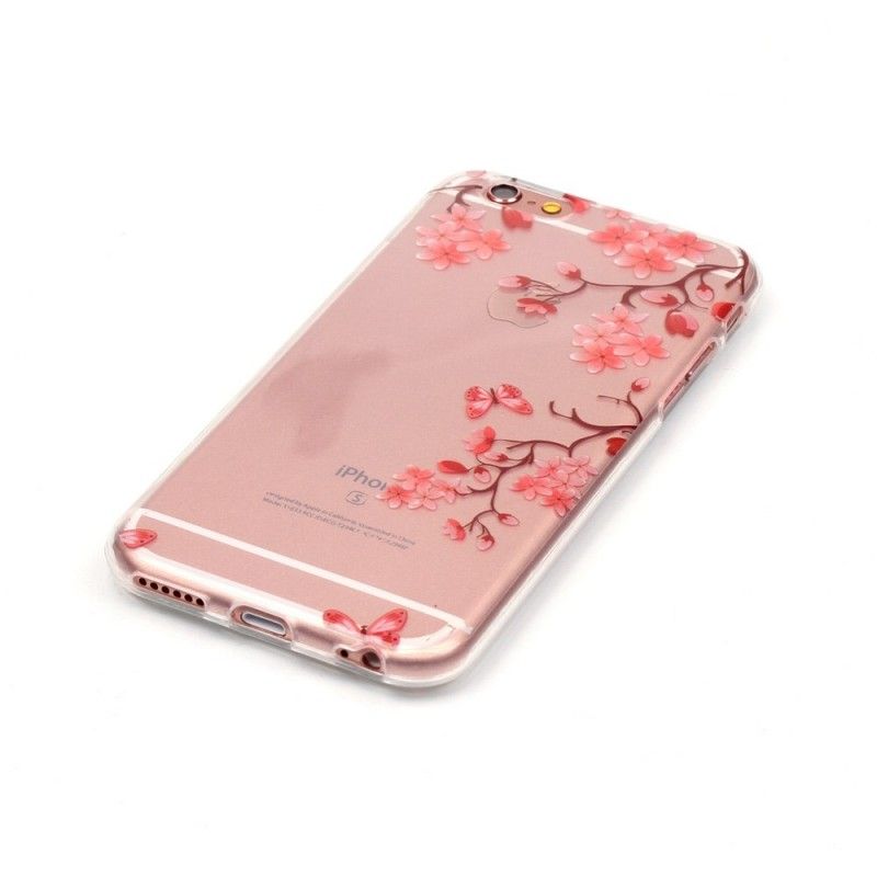 Cover Hoesje iPhone 6 / 6S Telefoonhoesje Transparant Bloeiende Boom