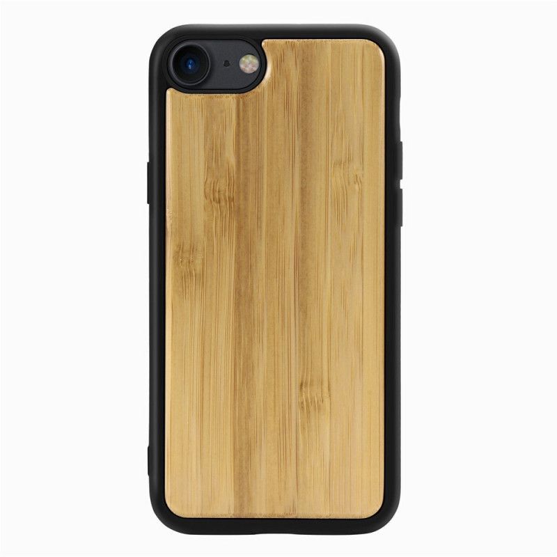 Hoesje iPhone 6 / 6S Hout - Donkerbruin Beige Houtstijl