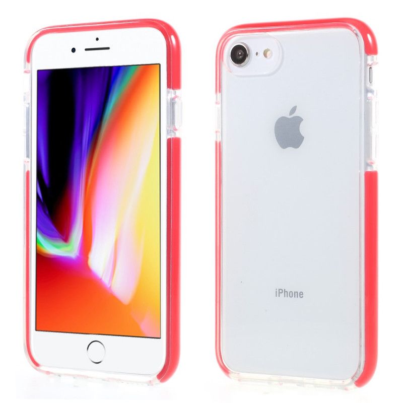 Hoesje iPhone 6 / 6S Rood Zwart Tweekleurig