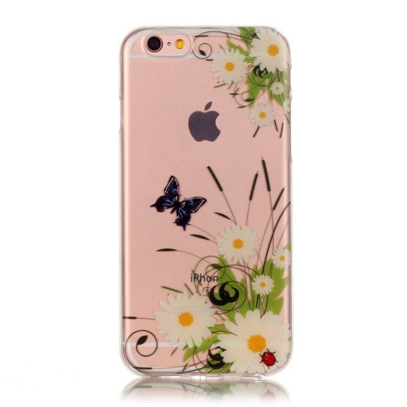 Hoesje iPhone 6 / 6S Transparante Mooie Madeliefjes