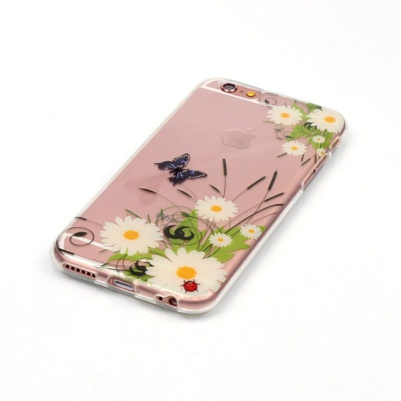 Hoesje iPhone 6 / 6S Transparante Mooie Madeliefjes