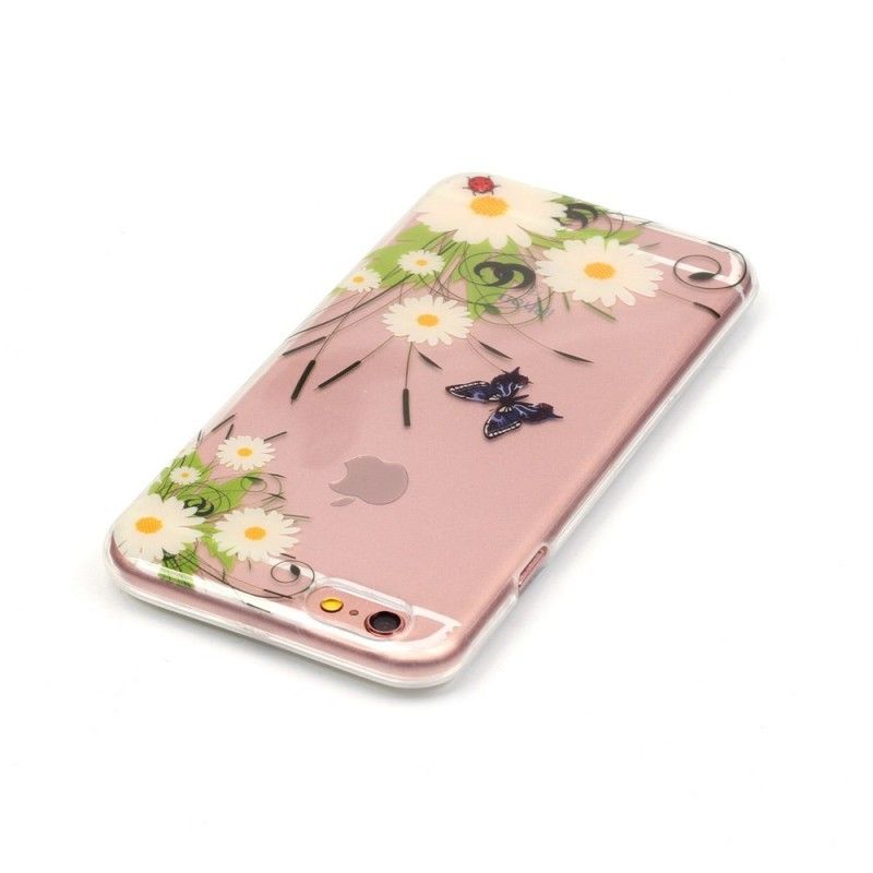 Hoesje iPhone 6 / 6S Transparante Mooie Madeliefjes