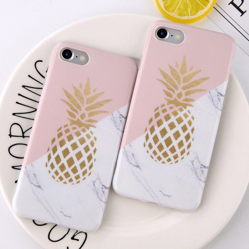 Hoesje voor iPhone 6 / 6S Gemarmerde Ananas