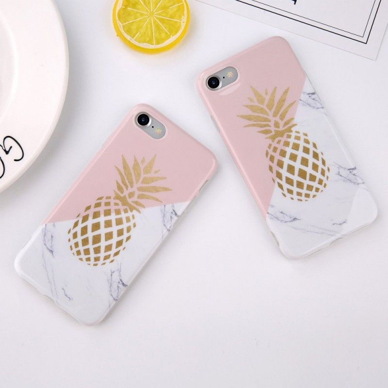 Hoesje voor iPhone 6 / 6S Gemarmerde Ananas