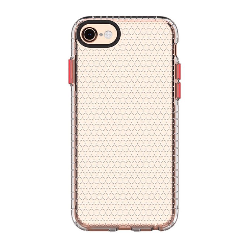 Hoesje voor iPhone 6 / 6S Roze Zwart Design Honingraatstijl