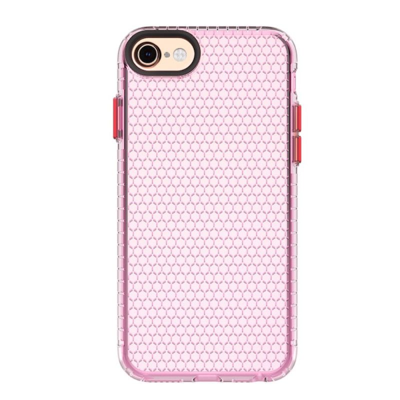 Hoesje voor iPhone 6 / 6S Roze Zwart Design Honingraatstijl