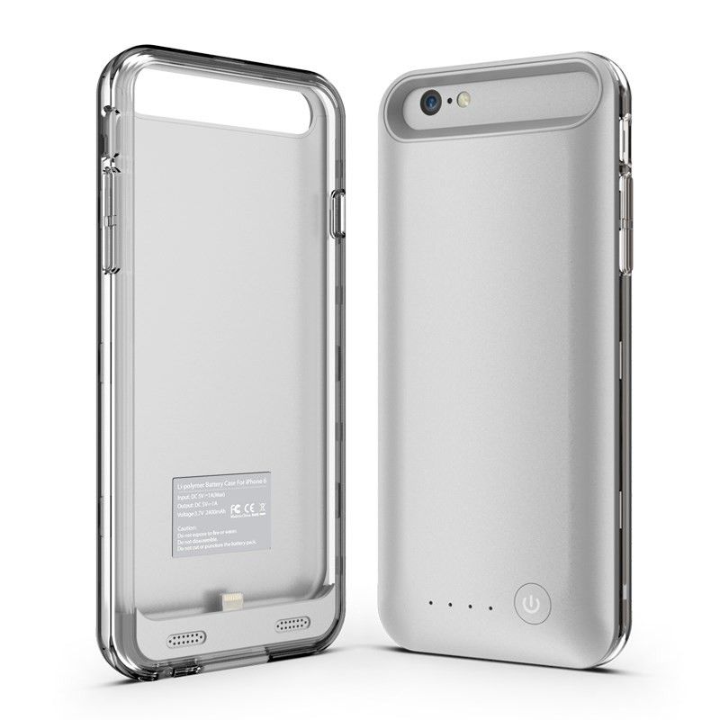 Koffer Die Je iPhone 6 / 6S Magenta Rood Telefoonhoesje Ifans Oplaadt - Zilver